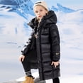 thumbnail image 3 of MXIEZI Kids Toddler Boys Girls Winter Down Outerwear Coat Long Sleeve Hooded Puffer Jackets Light Weight Water Resistant Packable Padded Coat 5-16T, 3 of 9