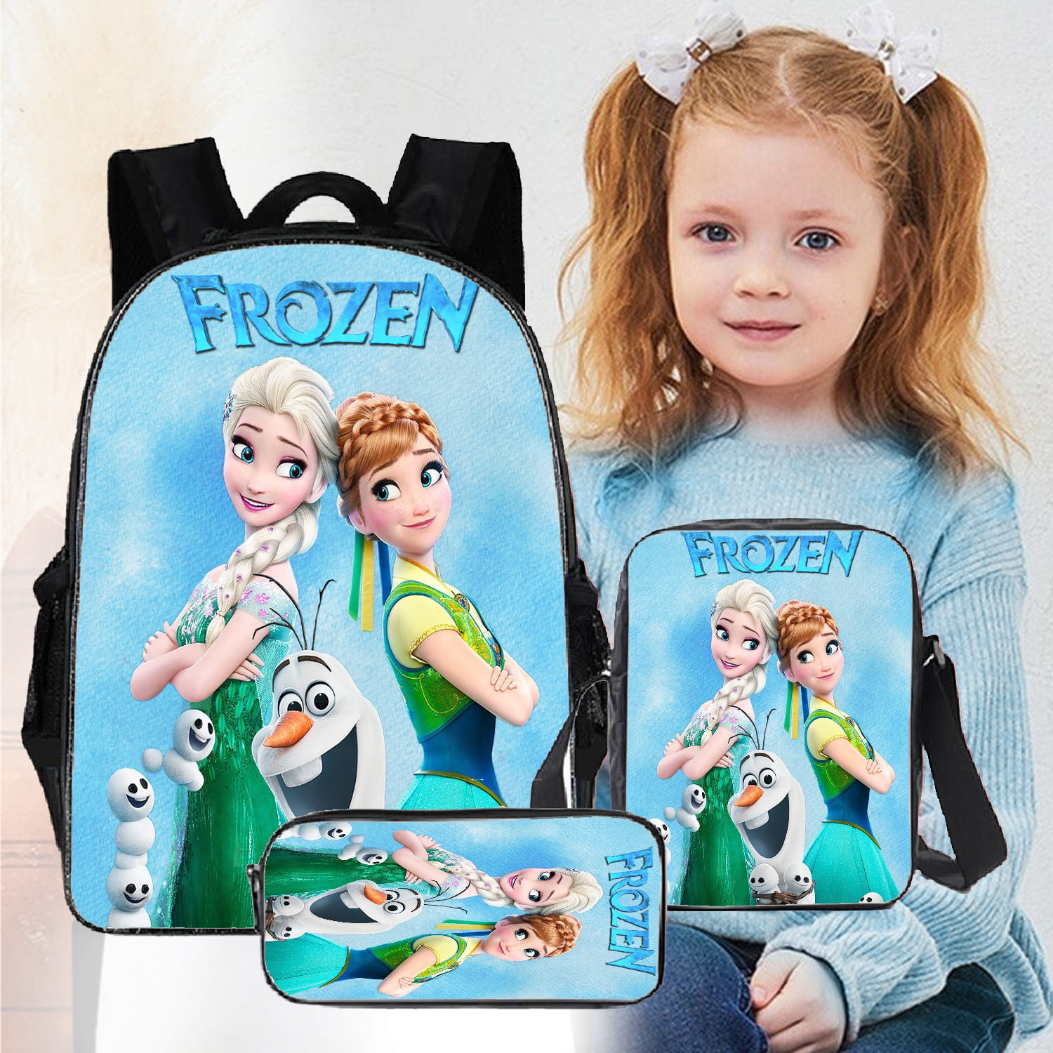 Set of 3 Frozen 2 Elsa Anna Girls Backpack,Backpacks For Teens Girls ...