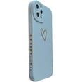 thumbnail image 4 of for iPhone 12 Pro Max Case 6.7", Side Back Cute Plated Love Heart with Anti-Fall Lens Cameras Cover Protection Soft TPU Shockproof Anti-Fingerprint Phone Cases for Women Girls Men Blue, 4 of 5
