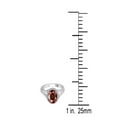 thumbnail image 4 of AoneJewelry 10K Diamond and Oval Shape Garnet Ring In Solid Rose, White & Yellow Gold, 4 of 5