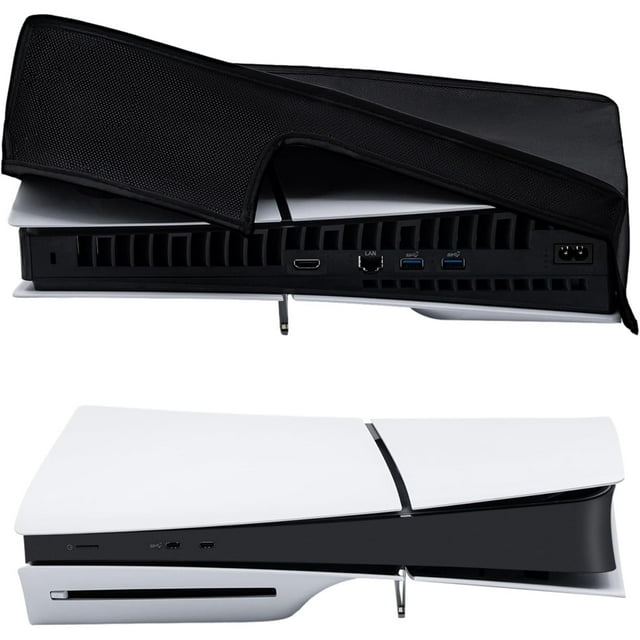 Funda protectora horizontal para consola PS5 Slim – Cubierta de tela Oxford resistente al polvo y a los arañazos, compatible solo con PlayStation 5 Slim