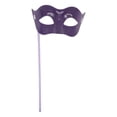 thumbnail image 2 of Máscara de de Halloween, accesorio de disfraz, máscara facial de fiesta versátil con palos para decoración de carnaval, disfraz de Mardi violeta, 2 of 8
