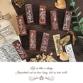thumbnail image 3 of Set vintage de sellos de goma de madera con 8 patrones de flores y plantas, 3 of 7