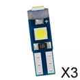 thumbnail image 1 of DYNWAVECA 3xCar Motorcycle LED Dashboard Light T5 3SMD Indicator Fit for Reading Lights white 3 Pcs, 1 of 10