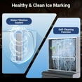 thumbnail image 3 of High-Capacity Commercial Ice Maker Machine - 550Lbs/24H Output, 360Lbs Storage Bin, Ice Ready in 5-15 Minutes, Stainless Steel Construction with Water Line Hookup, 3 of 7