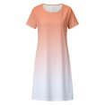 thumbnail image 3 of WILLBEST Vestidos para Mujer Vestido Casual de Mujer Vestido de Verano Bohemio de Cuello Redondo Fluido para Casa Playa Cómodo Lavable A Máquina Traje Básico Grande​​, 3 of 3