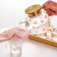 thumbnail image 2 of Tetera de vidrio resistente al calor con forma de melocotón Kawaii, tetera de vidrio de gran capacidad para jugo de frutas, tetera para el hogar, 2 of 6