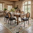thumbnail image 4 of Wonnitar 8x10 Floral Area Rug for Living Room, Washable Beige Rugs for Bedroom, Soft Low Pile Area Rug, Non-Slip Throw Carpet for Nursery Playroom, 4 of 12