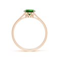 thumbnail image 2 of ANGARA Lab Grown 1.1 Ct Oval Solitaire Emerald Cocktail Ring for Women in 14K Rose Gold (Size-8x6mm) | May Birthstone, Birthday, Anniversary, Jewelry Gift for Women | Lab-Grown Emerald Ring, 2 of 9