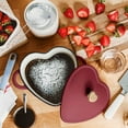 thumbnail image 3 of Beautiful 2QT Cast Iron Heart Dutch Oven, Merlot by Drew Barrymore, 3 of 9