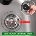 thumbnail image 4 of 2-in-1 Sink Strainer Basket - Ø 80 mm - Sink Strainer - Suitable for IKEA Atlant and Domsjö Sink Siphon - Seal - Drain Plug - Kitchen Spare Part, 4 of 5