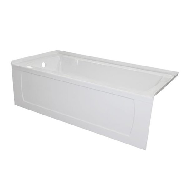 Valley Acrylic Bath OVO6034SKDFLWHT 60 x 34 in. Acrylic Bath Tub with