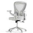 thumbnail image 7 of Solfway White Mesh Office Chair, Ergonomic Desk Chair with Adjustable Lumbar Support, 3D Flip-up Arms, Wheels, Rocking Function, 7 of 7