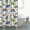 thumbnail image 4 of Watercolor Dinosaurs Eggs Plants Pattern Shower Curtain 72"x84" ,Bathroom Decorative Shower Curtains Set with 12 Hooks,Modern Waterproof Washable Shower Curtain, 4 of 6