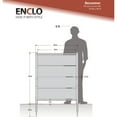 thumbnail image 4 of Enclo Privacy Screens EC18027 4 ft H x 3.3 ft W Bessemer WoodTek Vinyl Charcoal Privacy Screen Kit (2 Panels), 4 of 9