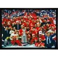 thumbnail image 1 of Calgary Flames 20x29 Framed Canvas 1989 Cup Celebration, 1 of 4