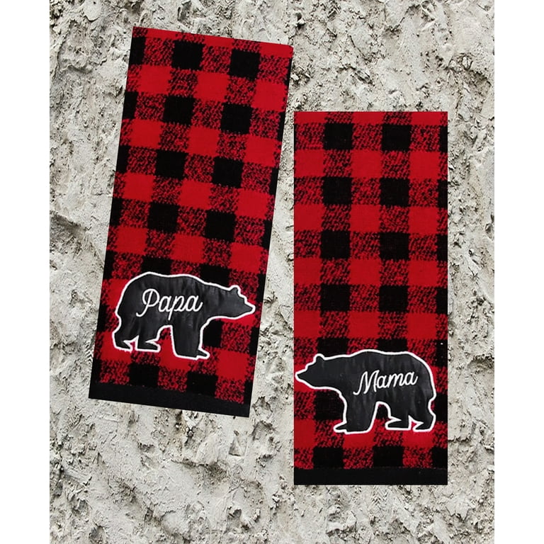 Christmas Red And Black Buffalo Plaid Pattern Hand & Bath Towel by Created  Prototype