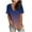 Dark Blue, variant on Uaswgudfs Blouses for Women Dressy Casual Deep V-Neck Pullover Top Gradient Color T-Shirt Short Sleeve Tees 2024 S
