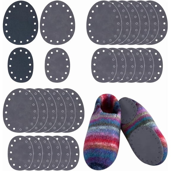 24Pcs 2 Sizes Non Slip Pads Shoes Gray Suede Shoe Sole Protector Anti-Slip Shoe's Grips Protector Replacement Pad Forefoot Insole Pad