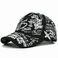 thumbnail image 6 of Unisex Graffiti Art Baseball Cap Fashion Funny Print Baseball Cap Adjustable Peaked Cap Outdoor Sports Couple Hats Adjustable Curved Brim Hats Sun, 6 of 9