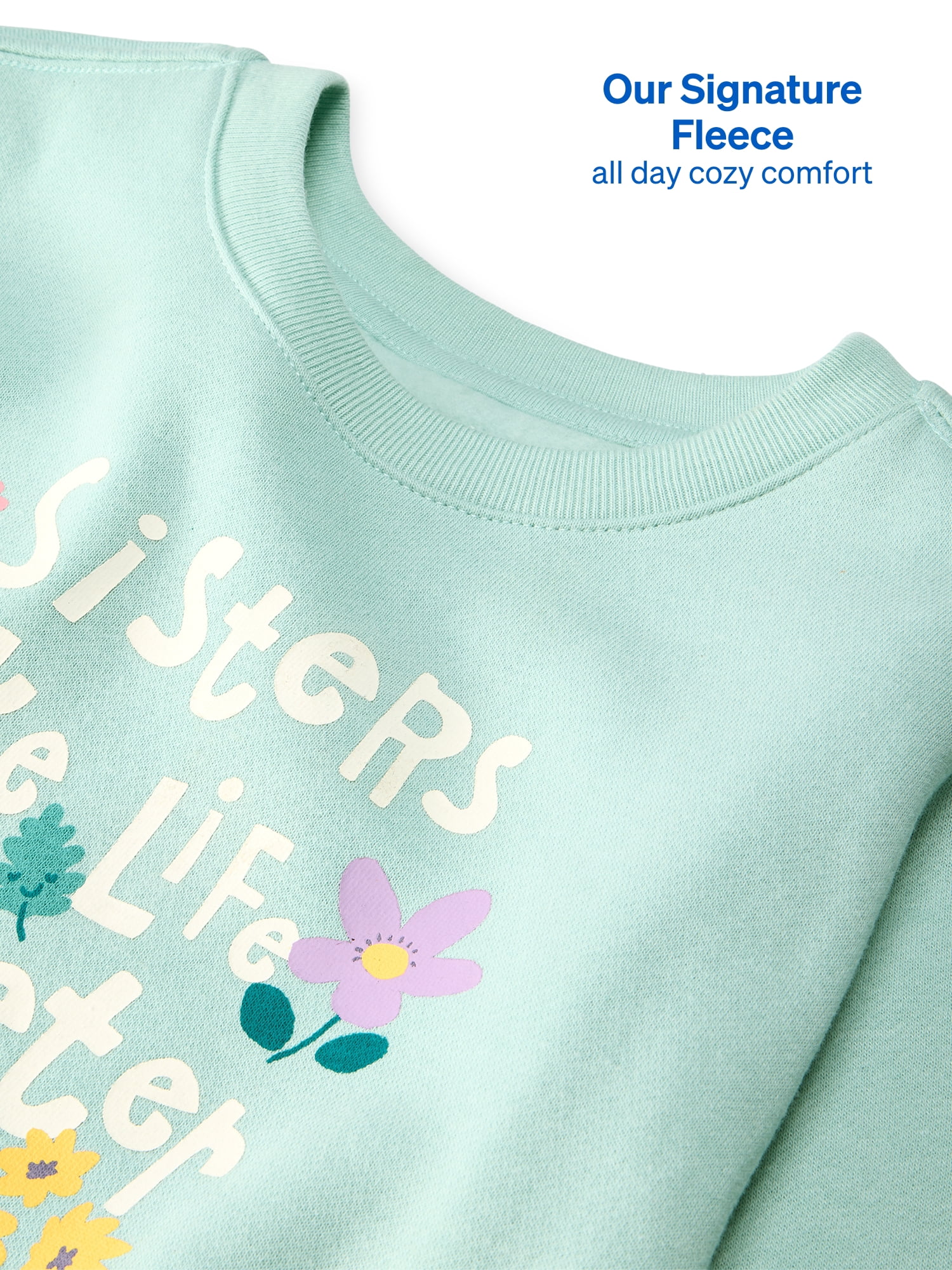 Garanimals Baby & Toddler Girl Fleece Crewneck Sweatshirt, Sizes 0-6T
