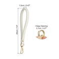 thumbnail image 2 of Llavero de cuero PU Uxcell, soporte de llaves con cierre de anillo dorado metálico anti pérdida para billetera o bolso, Blanco, 2 of 6