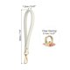 thumbnail image 2 of Llavero de cuero PU Uxcell, soporte de llaves con cierre de anillo dorado metálico anti pérdida para billetera o bolso, Blanco, 2 of 6