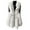White, variant on Women's Leather Patchwork Faux Fur Vests Sleeveless Solid Furry Outerwear Elegant Exquisite Coats with Belt