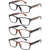 EFE 4 Pack Blue Light Blocking Reading Glasses, Spring Hinge Readers for Women Men