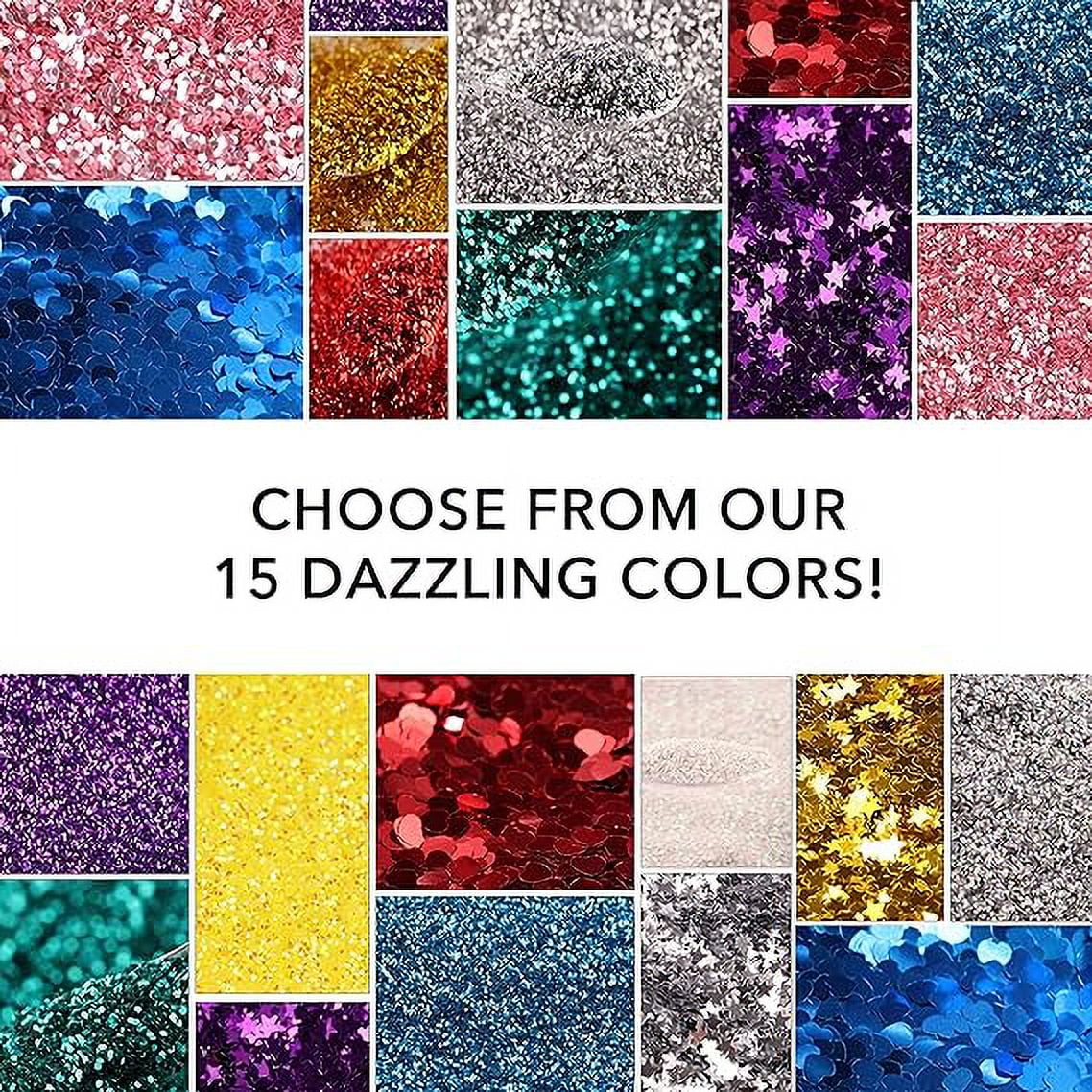 Nail Glitter - Red Hearts Chunky Glitter in Jar - 10 Oz Glitter for Crafts - Glitter for Slime - Face Glitter - Candle Glitter - Body Glitter