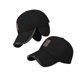 thumbnail image 3 of Gorra de Béisbol de Lana Mezclada con Orejera Cálida Correa Ajustable para Negro Sunnimix Espesar gorra de baloncesto, 3 of 6