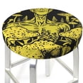 thumbnail image 3 of KLL saucerman Mushroom Forest Round Bar Chair Cushion Cover 13 inch ,Bar Stool Protector with Elastic, Soft Washable, 3 of 6