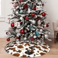 thumbnail image 4 of Cauagu 36" Christmas Tree Skirt Cow Tie Dye Pattern Christmas Tree Decorations Tree Mat for Xmas Decorations Occasion Holiday Home Decor -36", 4 of 7
