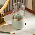 thumbnail image 3 of Makeup Brush Holder Organizer With Lid 360 Rotation Brushes Organizer For Vanity, 3 of 14