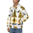 thumbnail image 3 of Uemuo Sunflower Gnome for Men's Fashion Full-zip Hoodies & Sweatshirts with Kangaroo Pocket, Zip-up Hooded Sweatshirt, Moisture Wicking & Breathable-XX-Large, 3 of 5