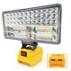 thumbnail image 2 of Luz de Trabajo LED Inalámbrica para de*walt Batería de 20V Flood Light con Dos Puertos de Carga USB Linterna para Emergencia, Taller, Garaje, 2 of 7