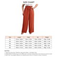 thumbnail image 5 of Pantalones de pierna ancha de gran tamaño, cintura elástica, cordón, holgados, ajustados, pantalones largos de pierna ancha para mujer, rojo sandía 3XL, 5 of 5