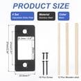 thumbnail image 2 of Uxcell Deadbolt Strike Plate, Adjustable Door Strike Plate with Screws Black, 2 of 6