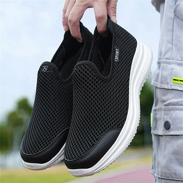 ZIZOCWA Mens Casual Slip On Shoes Comfortable Lightweight Fashion Sneaker  Shoes For Men Fashion Summer Men Breathable Mesh Shallow Mouth Slip On