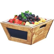 Cal Mil 3593-12-99 Madera Reclaimed Wood Chalkboard Bowl - 12 x 12 x 6 in.