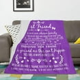 thumbnail image 4 of Best Friend Blanket - to My Best Friend - Best Friend Birthday Gifts for Women - Friendship Gifts for Teen Girls, BFF, Bestie - Long Distance Christmas or Valentines Gift for Her 40" x 50", 4 of 6