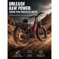 thumbnail image 5 of Electric Bike for Adults - 2000W Fat Tire Ebike, 48V 18Ah Battery (Up to 85 Miles), 28 MPH Top Speed, 7-Speed, Front Suspension System | All-Terrain Mountain Bike for Snow, Beach, Trails, 5 of 7
