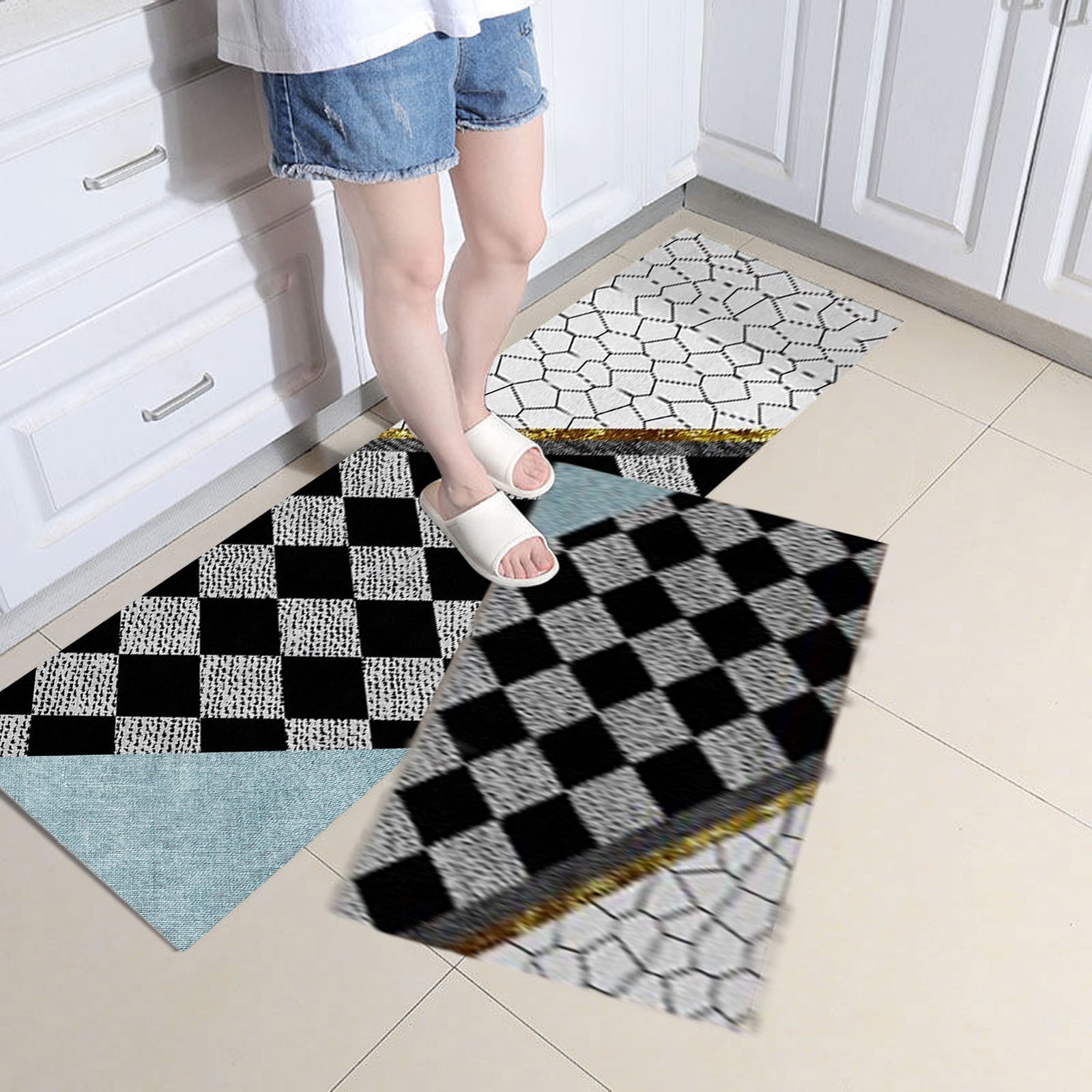 Tapis De Couloir 60X230Cm Tapis Entrée Intérieur Tapis Couloir Lavable