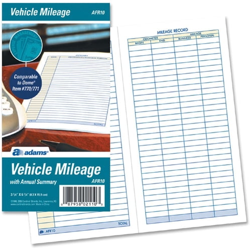 adams vehicle mileage log walmart com