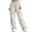 E110-Khaki, variant on hengsof Girls Solid Color Cargo Pants Summer Lightweight Casual Elastic Waist Multi Pocket Loose Comfortable Long Trousers for Kids 5-15 Years
