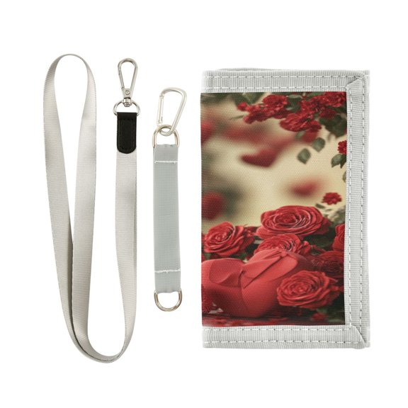 Men's and Women's Wallets Stylish and Functional Wallet Novelty Wallets Perfect Gift for All Occasions Red Roses and Gift Boxes
