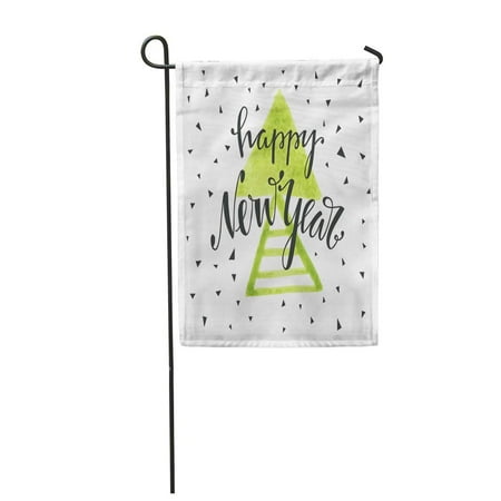 Year Happy Holidays Sign LADDKE Happy New Year Lettering Holiday Composition Modern for Sign Header Garden Flag Decorative Flag House Banner 12x18 inch ()