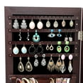 thumbnail image 5 of Aukfa Jewelry Mirror Cabinet Organizer Armoire Wall/Door Mounted Lockable - Brown, 5 of 10