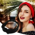 thumbnail image 2 of Unique Bargains 1 Pc Button Stripe Elastic Headwrap for Women Black, 2 of 6