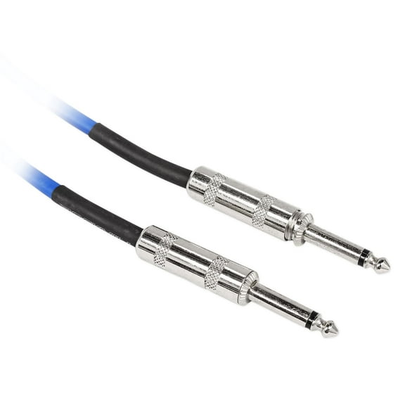 Rockville RCGT1.5BL 1.5' 1/4'' TS to 1/4'' TS Instrument Guitar Cable in Blue
